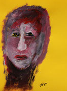 Farbe auf Briefumschlag, 16x11cm,
