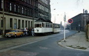 Zug mit Tw 322, Haltestelle K.-Wieland-Str., Linie 3, Richtung Zentralhaltestelle