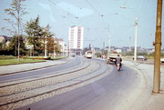 Blick zum Sporthochhaus