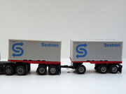 AURORA AFX '20 Flatbed mir 20' Flatbed Anhänger w. grey Container Seatrain