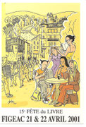 Fête du Livre Figeac 21 et 22 Avril 2001 Dessin CHRISTOPHER (la comedie ilustrée)