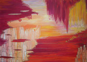 Weltenstadt . 70 x 50 cm
