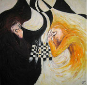 Schach . 100 x 100 cm *