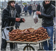 vendeurs de simit, pain traditionnel turque aux graines de sésame