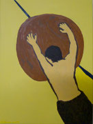 Sisyphus (3- teilig),  Acrylfarbe a. Leinwand,  40 x 30 cm, 2011
