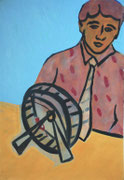 Philosoph,   Acryl a. Leinwand,   210x 145 cm,   2004