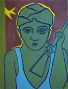 kleiner Krieger,   Acryl a. Leinwand,   260 x 200 cm,   2003