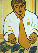 Sammler,   Acryl a. Leinwand,   180 x 129 cm,   2005