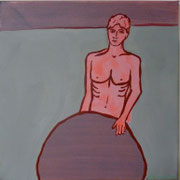 Sisyphus (3- teilig),  Acrylfarbe a. Leinwand,  40 x 40 cm, 2011