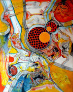 Mundos Mínimos 1 (serie Sumisión o Rebeldía) - Mixta sobre lienzo 80 x 65 cm  /En Arte Actual Gallery On Line