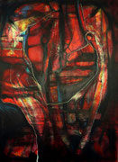 Pulsión (Serie Negra) - Mixta sobre lienzo 100 x 80 cm