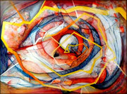 Onda Expansiva - Mixta sobre lienzo 130 x 97 cm (serie Negra)  /En Arte Actual Gallery On Line  /En Arte Actual Gallery On Line