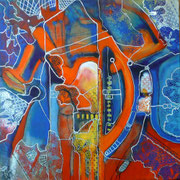 Anima Enmarañada (serie Inseguridad) - Mixta sobre lienzo 50 x 50 cm