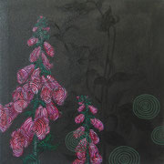 Dunkelheit mit Digitalis, 2015, 40 x 40 cm