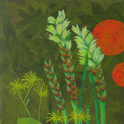 Alpines unter gelb, 2016, 40 x 40 cm
