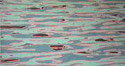 Kind am Wasser, eine Katze streichelnd.Ausschnitt, 2012, 80 x 150 cm