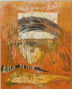 "Der Sandläufer" (2011, Auflage 6, Papiermaß 50x35cm, Druckmaß 35x28cm)