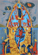 "Das Haus auf meinen Schultern" (2014, Auflage 6, Papiermaß 86x62cm, Druckmaß 61x42cm)