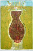 "Im Sand begraben"  2022, Auflage 3, Papiermaß 75x55 cm, Druckmaß 60x40 cm