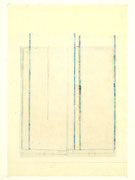 Edges (Alles, wie es will IX), 2024, Lackiertes Awagami Papier, Wasserfarbe, Graphit 