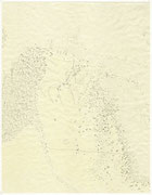 Das kleine Thema, 2023, 24 x 18,8 cm, Tusche auf Wasser auf Zeichnung auf Awagami Papier