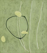 Mondenschein #2, 2009, 51 x 46 cm, Eitempera auf Voile