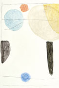 water music II, 2022, 48,6 x 32,9 cm, Eitempera, Wasserfarbe, Graphit auf Vlies