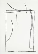 Drawing the question, 2019, 100*70 cm, Tusche, Gesso auf Leinen