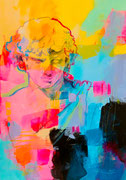 Davide Ricchetti: "Antinoo", tecnica mista su carta, cm 52x36, 2023