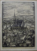 3334/ Holzschnitt, ~1930, Weimar, sign. Paul B(?), Rahmen 33x45cm, EUR 25,-