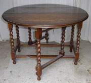 KT0406/ Gateleg Table ~1900, Englischer Klapptisch für 6 Personen,  Eiche dunkel, H 72, L 49-149, B 106cm, EUR 380,-