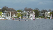 Auf der Alster, die Mädels legen kräftig zu