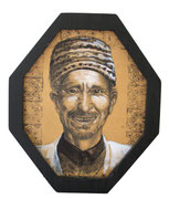 Vieil Homme Marocain - Technique Mixte sur carton, 2019