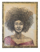 Portrait de femme - Technique Mixte sur papier, 2020