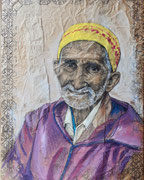 Vieil Homme Marocain - Technique Mixte sur kraft, 2019