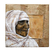 Grand-Mère Berbère - Technique Mixte sur kraft, 2019