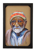 Papi Marocain - Gouache sur Carton, 2019