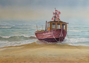 Fischerboot, 30x40, Aquarell auf Papier