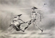 Die Sucher, 30x40, Bleistift auf Papier