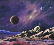 Der Maler und sein Universum, 50x60, Öl auf Leinwand