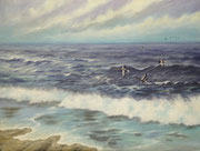 An der Ostsee, 30x40, Öl auf Leinwandplatte