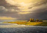 An der Wismarer Bucht, 50x70, Öl auf Leinwandplatte