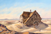 Wassermühle, 40x60, Öl auf Malplatte