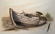 Bootswrack, 40x50, Öl auf Malplatte