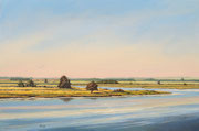 Poeler Inselansicht, Acryl auf Leinwandplatte
