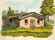 Stallruine, 24x32, Aquarell auf Papier
