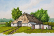 Alte Scheune, 30x40, Aquarell auf Papier