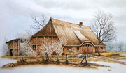 Bauernhaus, 40x60, Öl auf Malplatte
