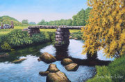 Steinplattenbrücke (England),40x60, Acryl auf Malplatte