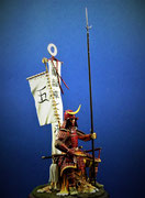Samouraï de la Famille LI, période  MOMOYAMA - Figurine Poste Militaire 90 mm
